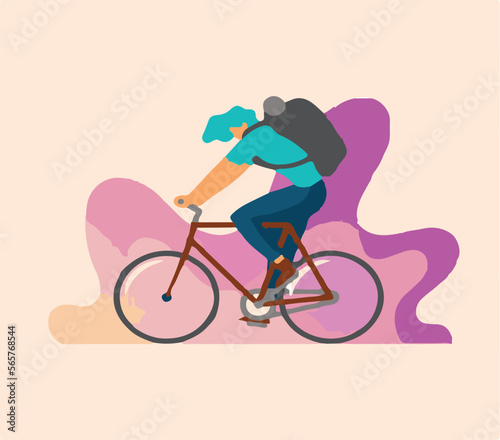 person riding a bike chasing success altime