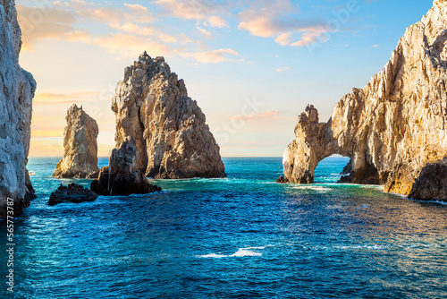 The El Arco Arch at the Land's End rock formations on the Baja Peninsula, at Cabo San Lucas, Mexico. photo