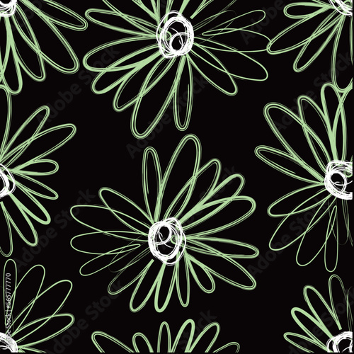 Seamless pattern with flowers