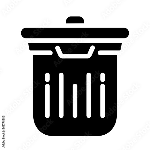 Trashbin glyph icon
