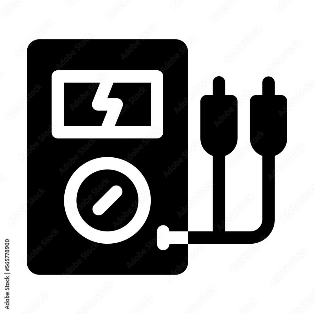 Voltmeter glyph icon