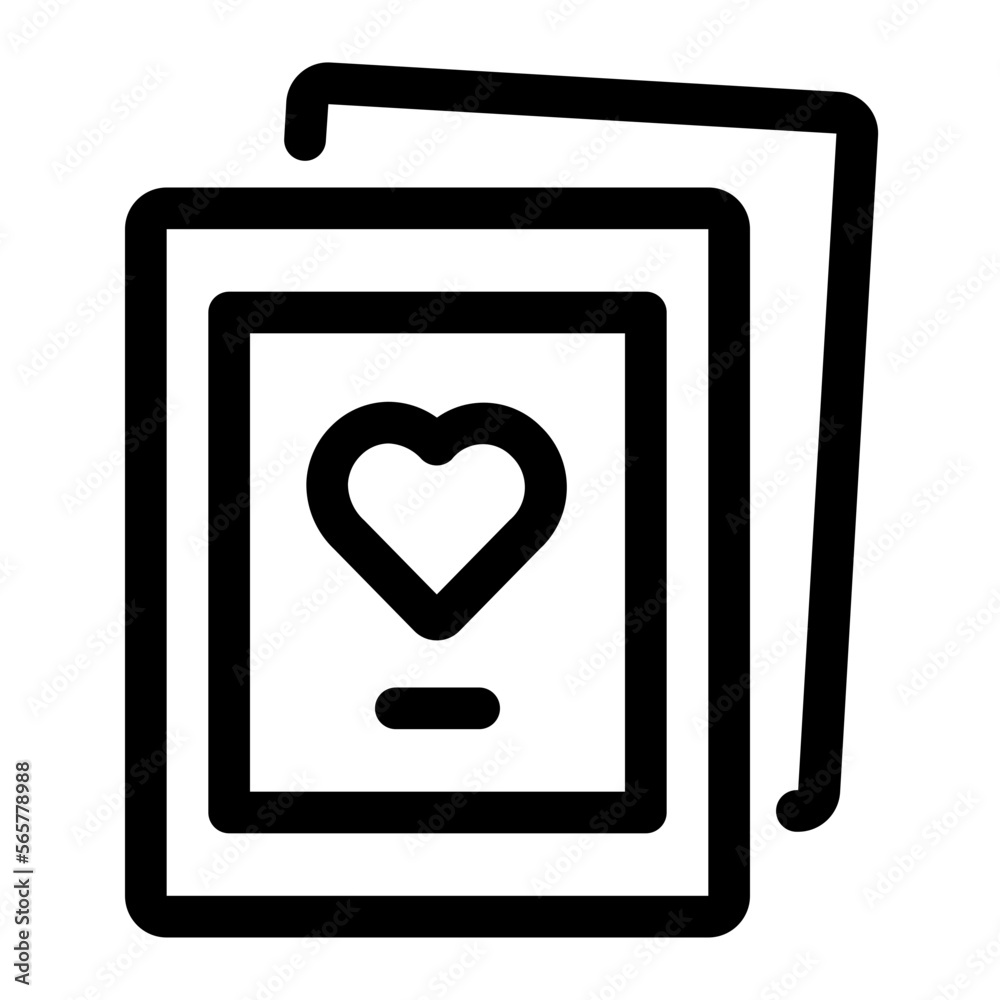 Greeting card line icon Greeting card line icon