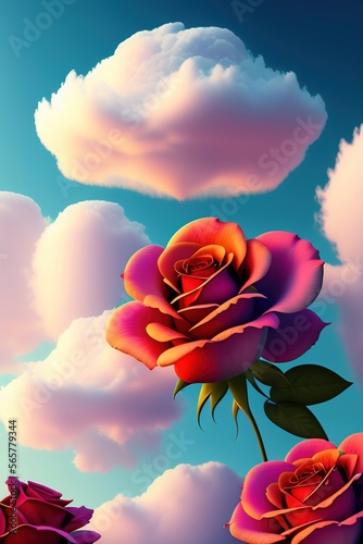 roses in the sky