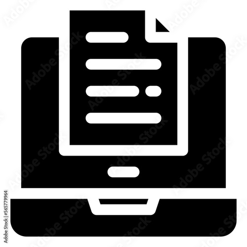 Digital content glyph icon