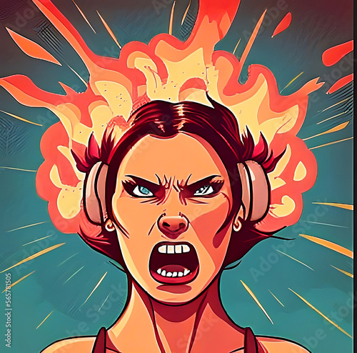 Very angry woman