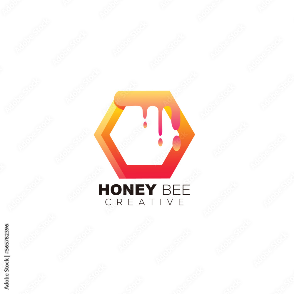 honey bee template illustration logo design honey bee template illustration logo design