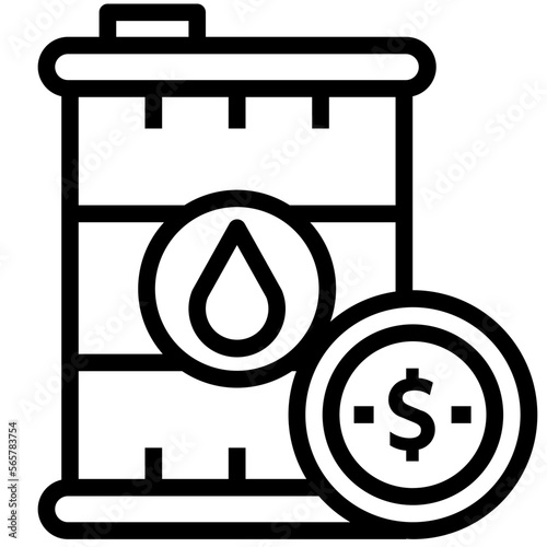 Oil price line icon