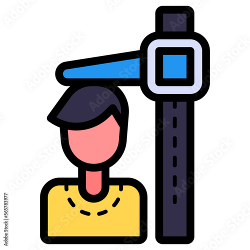 stadiometer height measurement device illustration