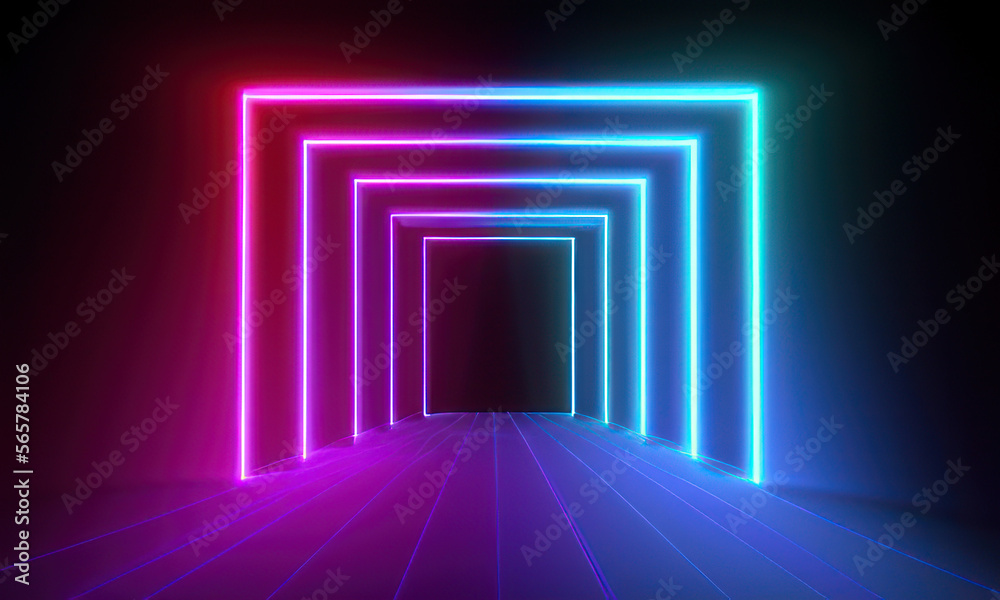 abstract background with neon glowing lines created with generative AI abstract background with neon glowing lines created with generative AI