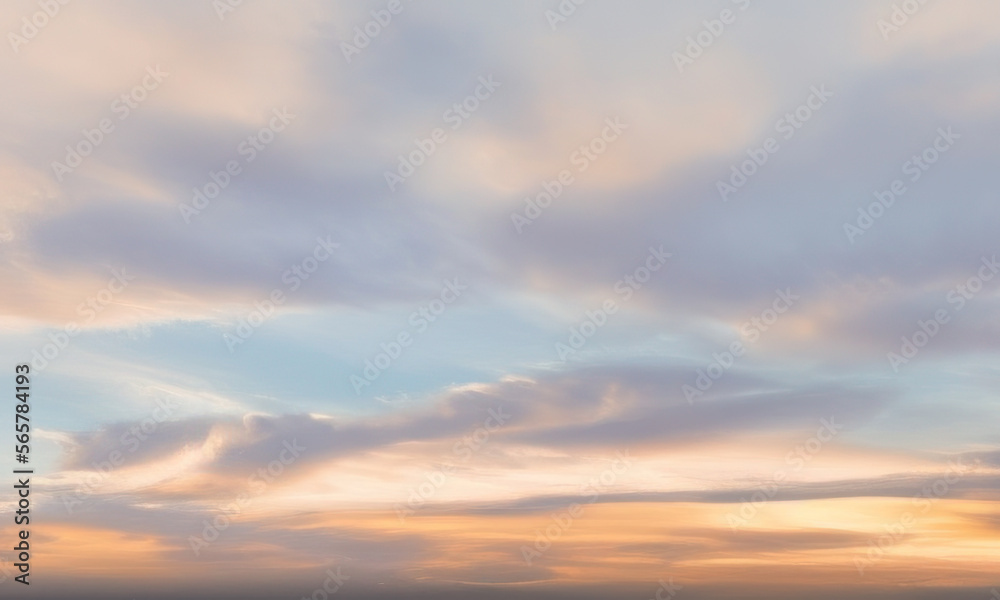 beautiful clouds sunset in the sky created with generative AI
