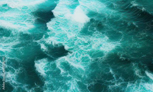 waves in the ocean created with generative AI