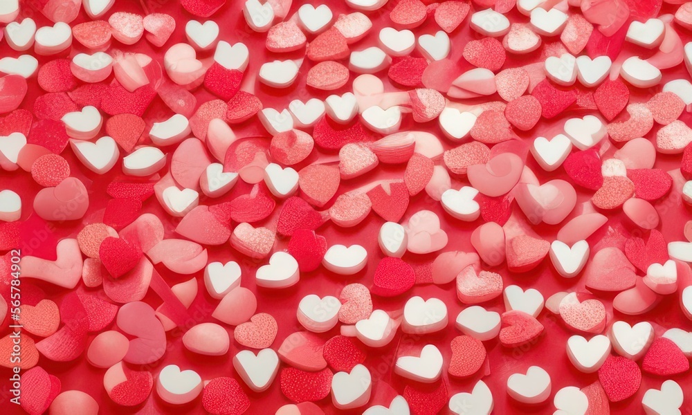 heart shaped candy created with generative AI