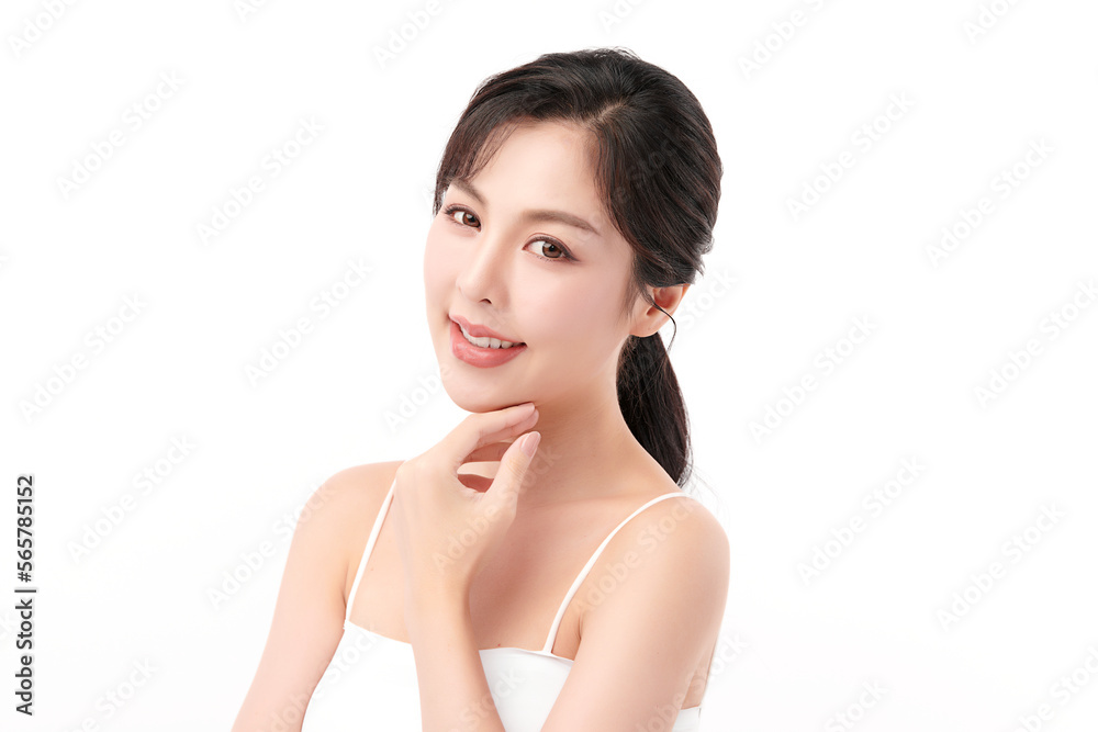 Beautiful young asian woman with clean fresh skin on white background, Face care, Facial treatment, Cosmetology, beauty and spa, Asian women portrait. Beautiful young asian woman with clean fresh skin on white background, Face care, Facial treatment, Cosmetology, beauty and spa, Asian women portrait.