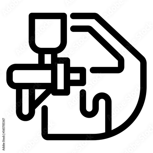 Airbrush line icon