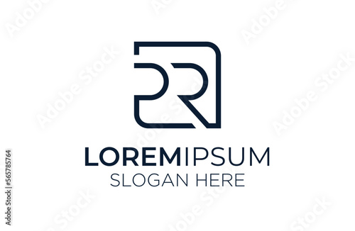 letter pr logo design