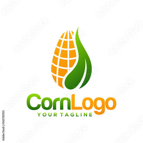 Agriculture Logo Template Design. Corn icon, Sign or Symbol. farm. Vector flat design