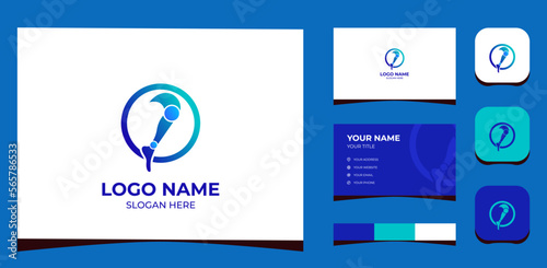 Template Logo Creative Orthopedics or Prosthetic Leg. Creative Template with color pallet, visual branding, business card and icon.