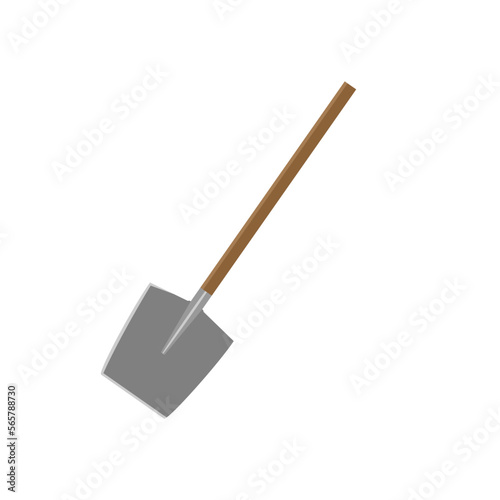 Gold Digging Shovels Illustration Vectors Isolated On White Background