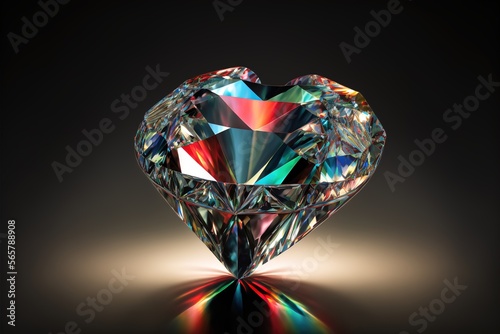 Valentine s Day diamond gift packed with love  created with generative ai technology