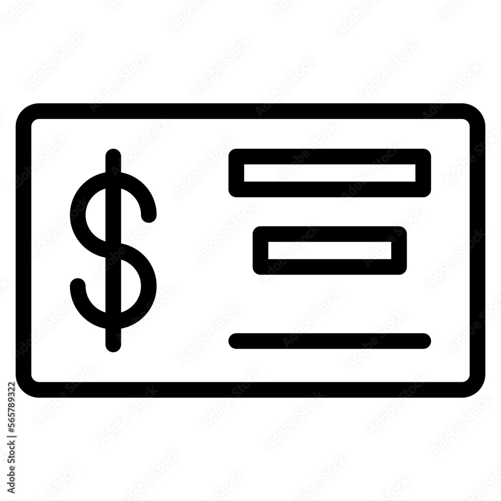 Bank Check Icon Bank Check Icon