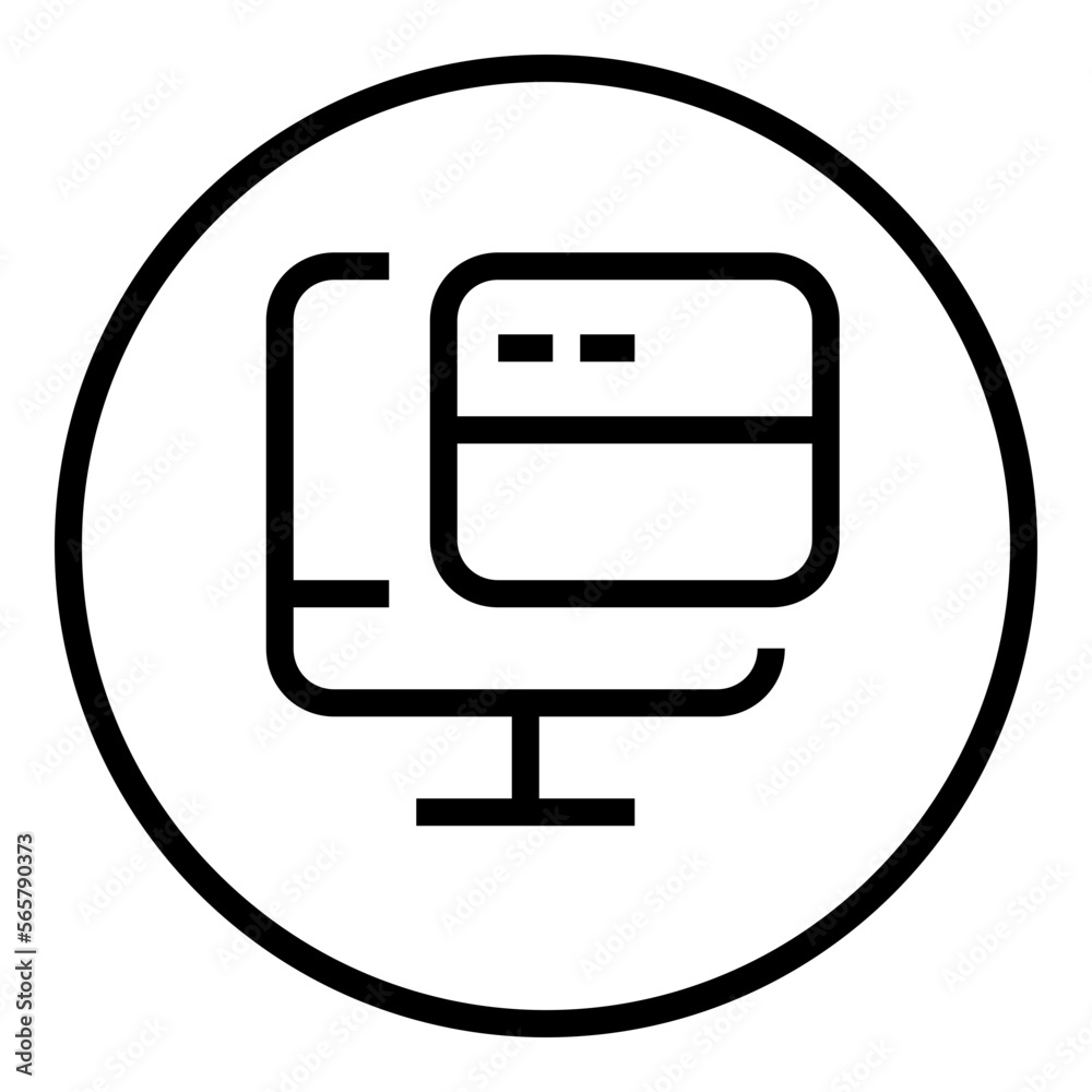 Online Browser Circular line icon Online Browser Circular line icon