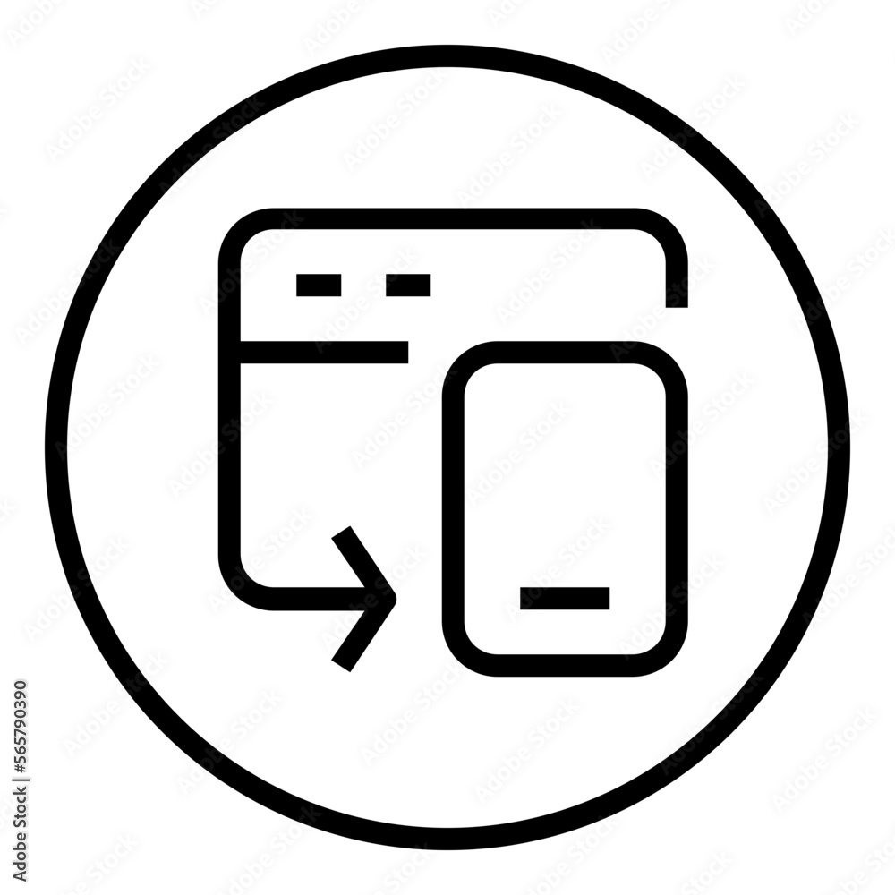 Responsive Design Circular line icon Responsive Design Circular line icon
