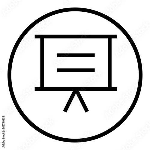 Easel Board Circular line icon