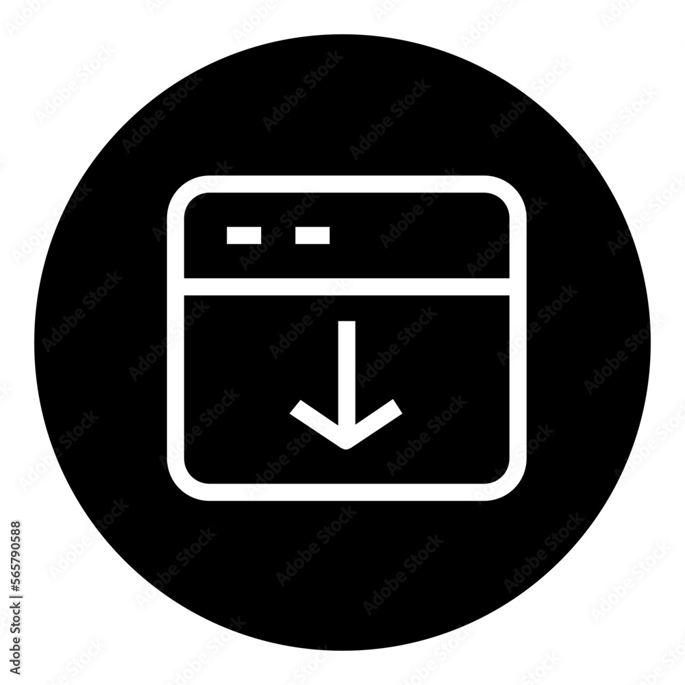 Download Page Circular glyph icon Download Page Circular glyph icon