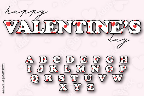 Editable Valentine's Day Font and Lettering