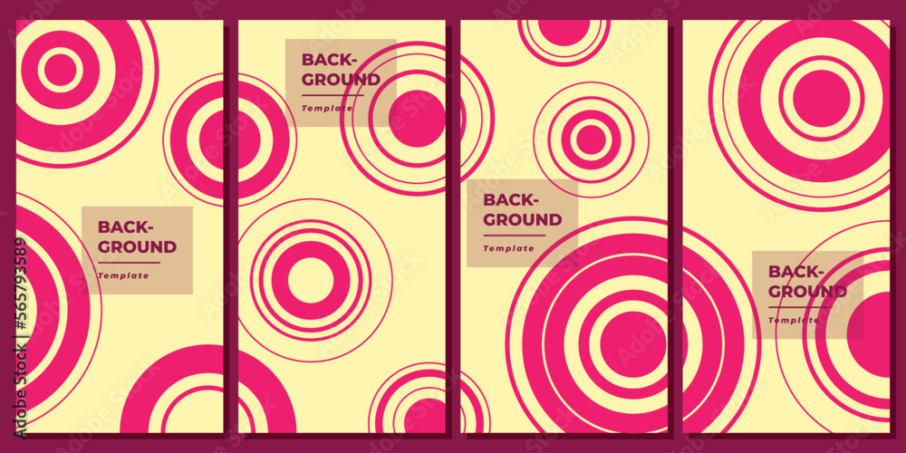 Fototapeta premium Circle shapes background template set copy space for poster, banner, flyer, booklet, cover, or leaflet