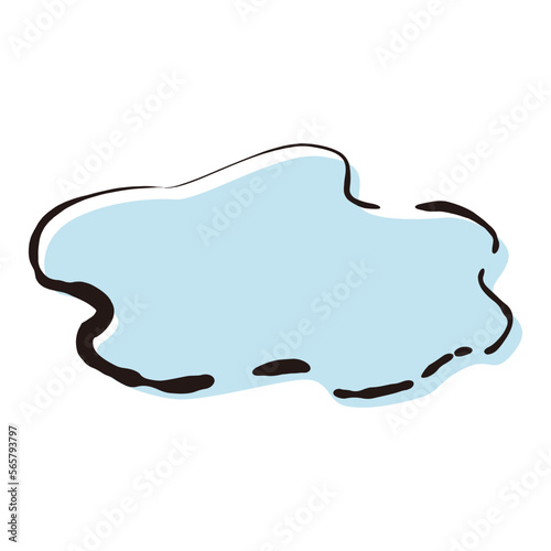 こぼれた水のイラスト
