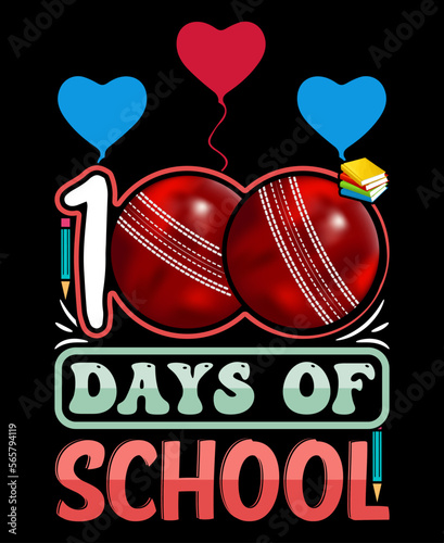 100th day of school. Congratulatory lettering for the celebration of the hundredth day of the student of the school, t shirt design
