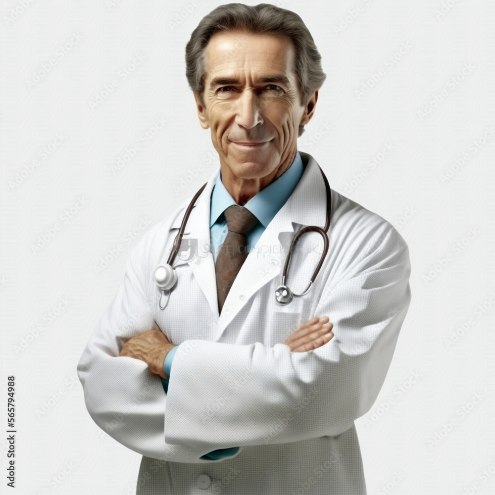 Portrait of a beautiful doctor in front of a screen (AI Generated) Portrait of a beautiful doctor in front of a screen (AI Generated)