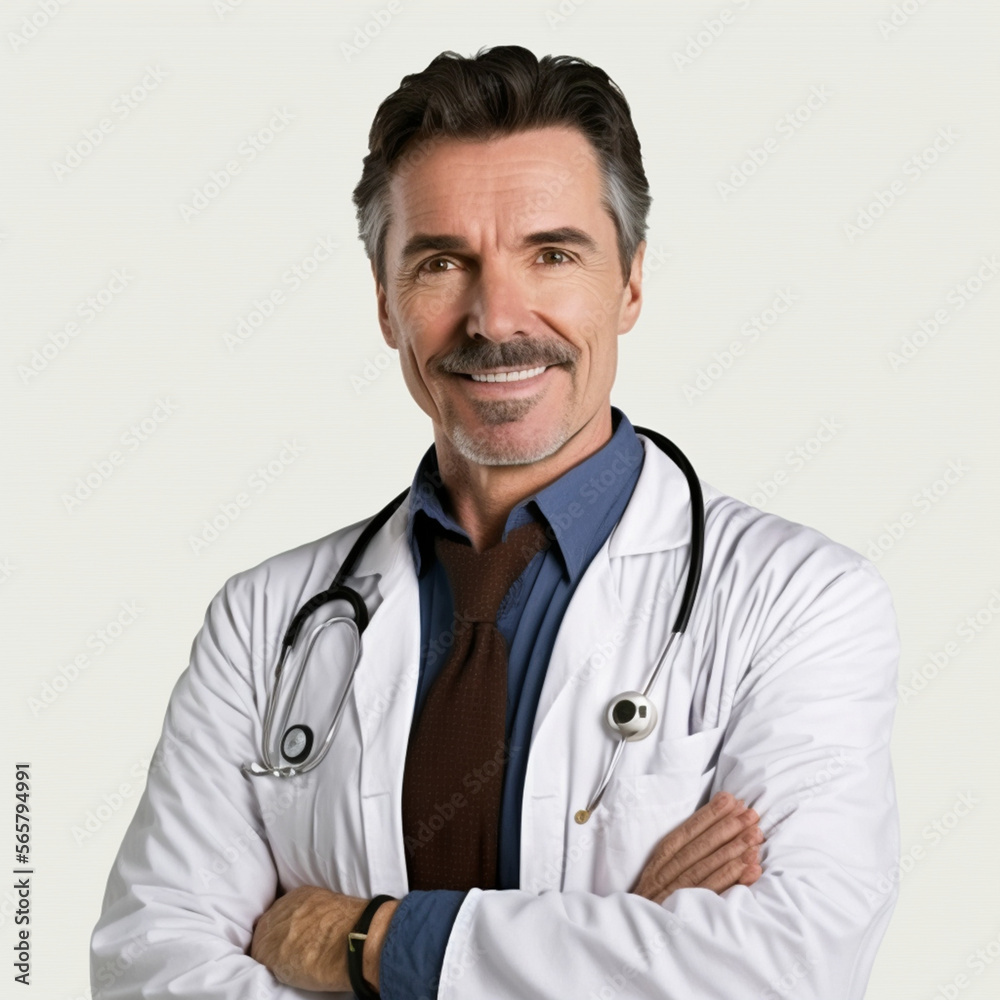 Portrait of a beautiful doctor in front of a screen (AI Generated) Portrait of a beautiful doctor in front of a screen (AI Generated)