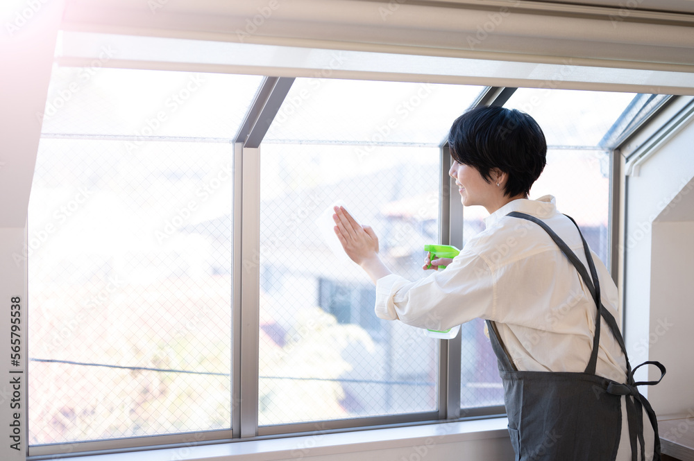 掃除をする主婦や家事手伝いのイメージ 掃除をする主婦や家事手伝いのイメージ