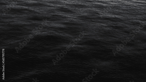Top view of sea waves, black water, background texture