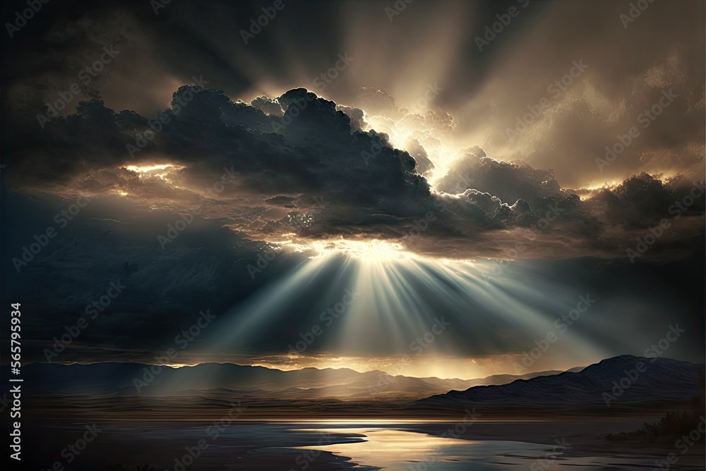 Sun Rays from Behind the Clouds Sun Rays from Behind the Clouds