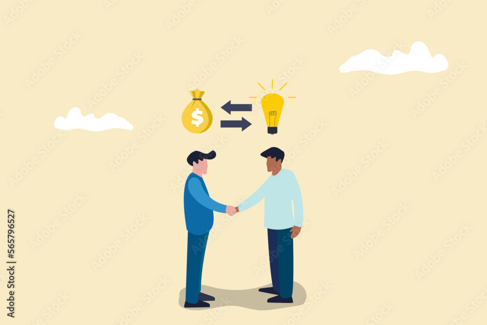 Φωτογραφία Business negotiation, deal making or acquisition, merger and Buying a good idea concept