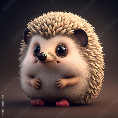 Cute Hedgehog Character 3D