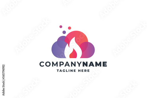 Cloud Fire Logo Pro Template 