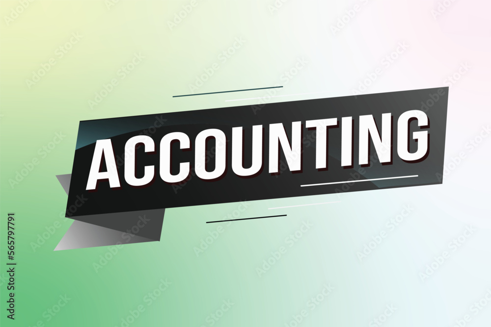 Accounting word concept vector illustration with lines 3d style for social media landing page, template, ui, web, mobile app, poster, banner, flyer, background, gift card, coupon, label, wallpaper	