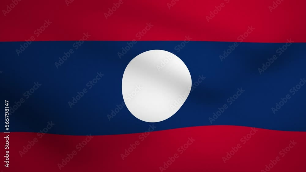 Laos Waving Flag Background Animation. Looping seamless 3D animation. Motion Graphic Laos Waving Flag Background Animation. Looping seamless 3D animation. Motion Graphic