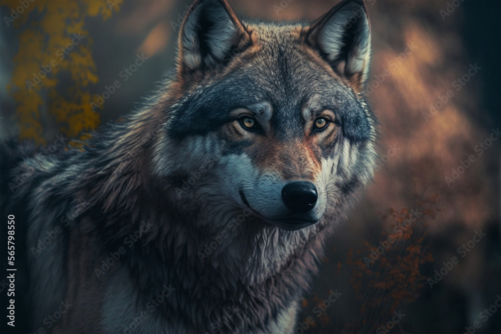 Beautiful wolf in his prime (AI Generated)
