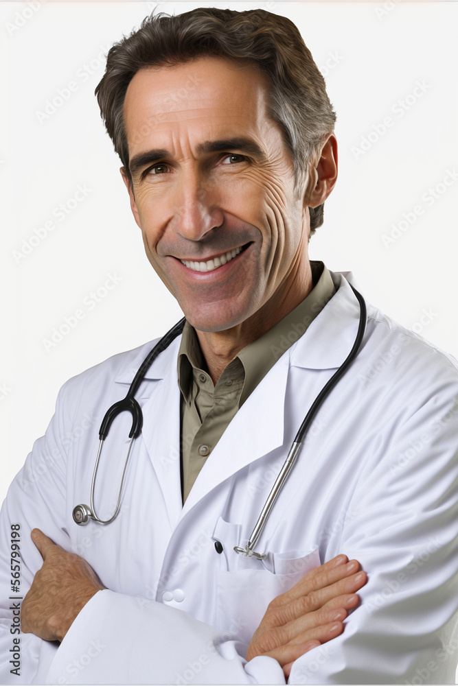 Portrait of a beautiful doctor in front of a screen (AI Generated) Portrait of a beautiful doctor in front of a screen (AI Generated)