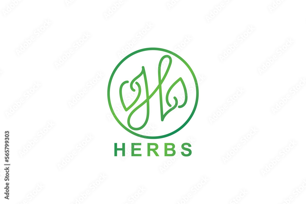 eco friendly logo design with letter H