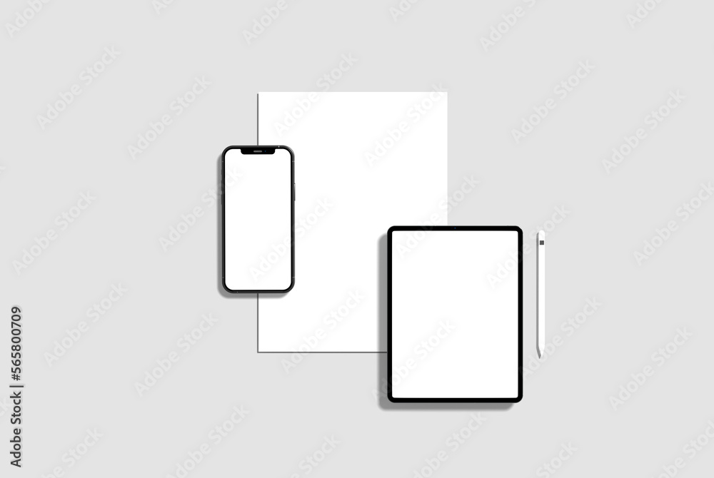 stationery branding and identity mockup template, with white background to place your design stationery branding and identity mockup template, with white background to place your design