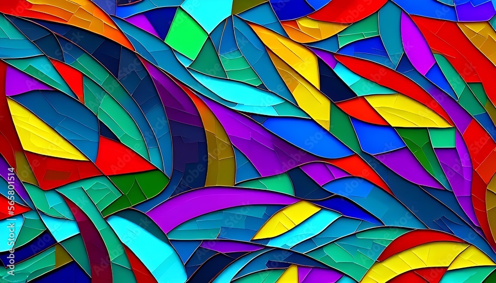 Obraz premium abstract colorful background with triangles with generative artificial intelligence 