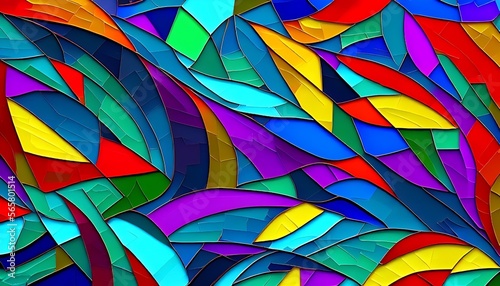 abstract colorful background with triangles with generative artificial intelligence 