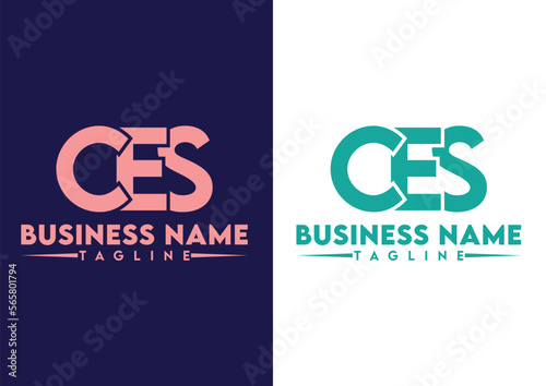 Letter CES logo design vector template, CES logo