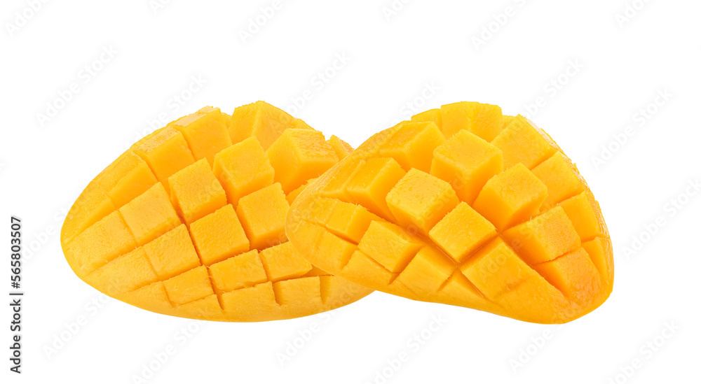 Sliced mango isolated on transparent png
